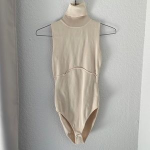 Zara beige turtleneck body suit